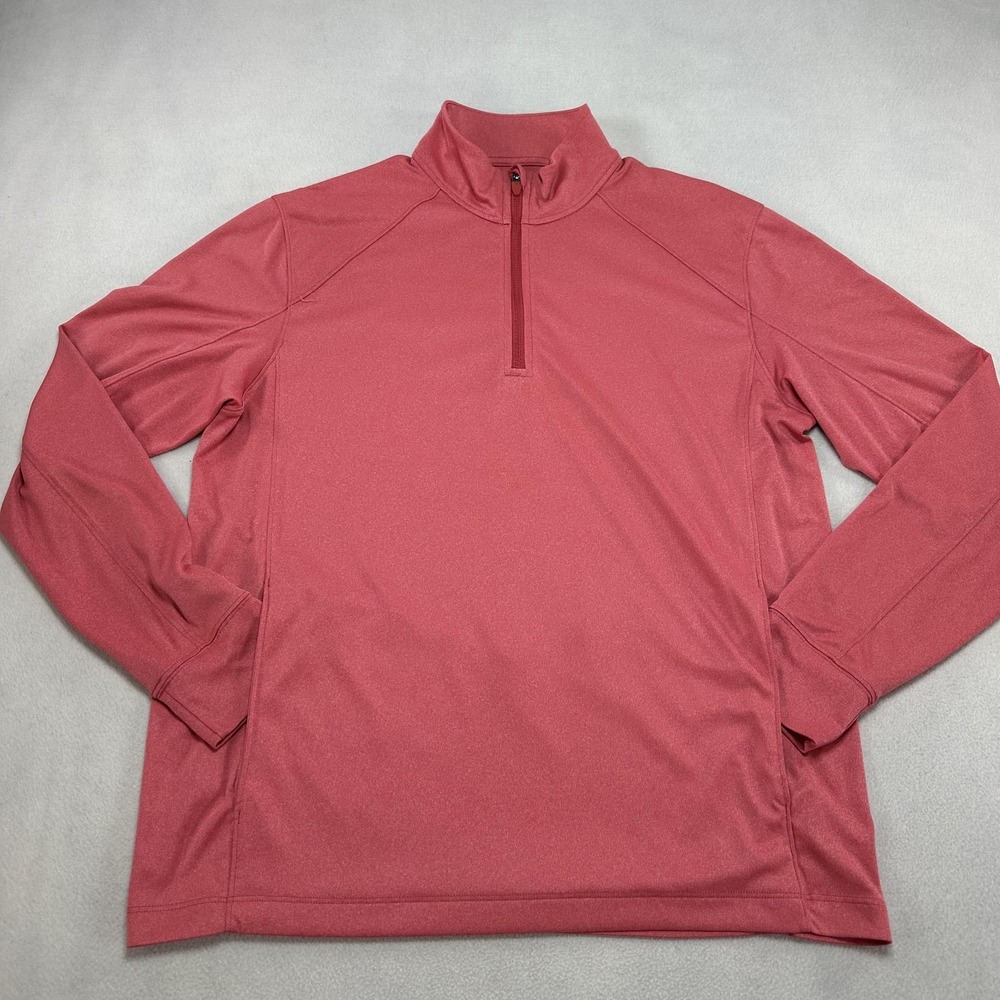 Vineyard Vines Pullover Mens Medium Red 1/4 Zip Performance Lightweight Golf